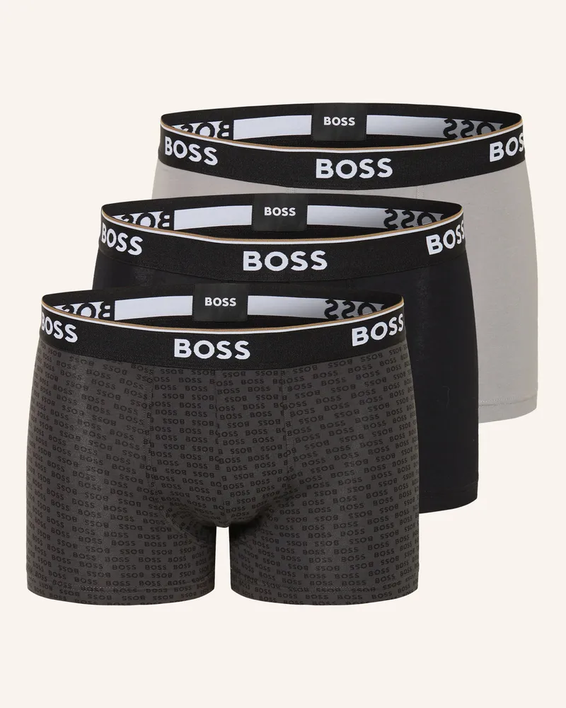 HUGO BOSS 3er-Pack Boxershorts Power grau Hellgrau