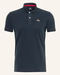 La Martina Piqué-Poloshirt Slim Fit Blau