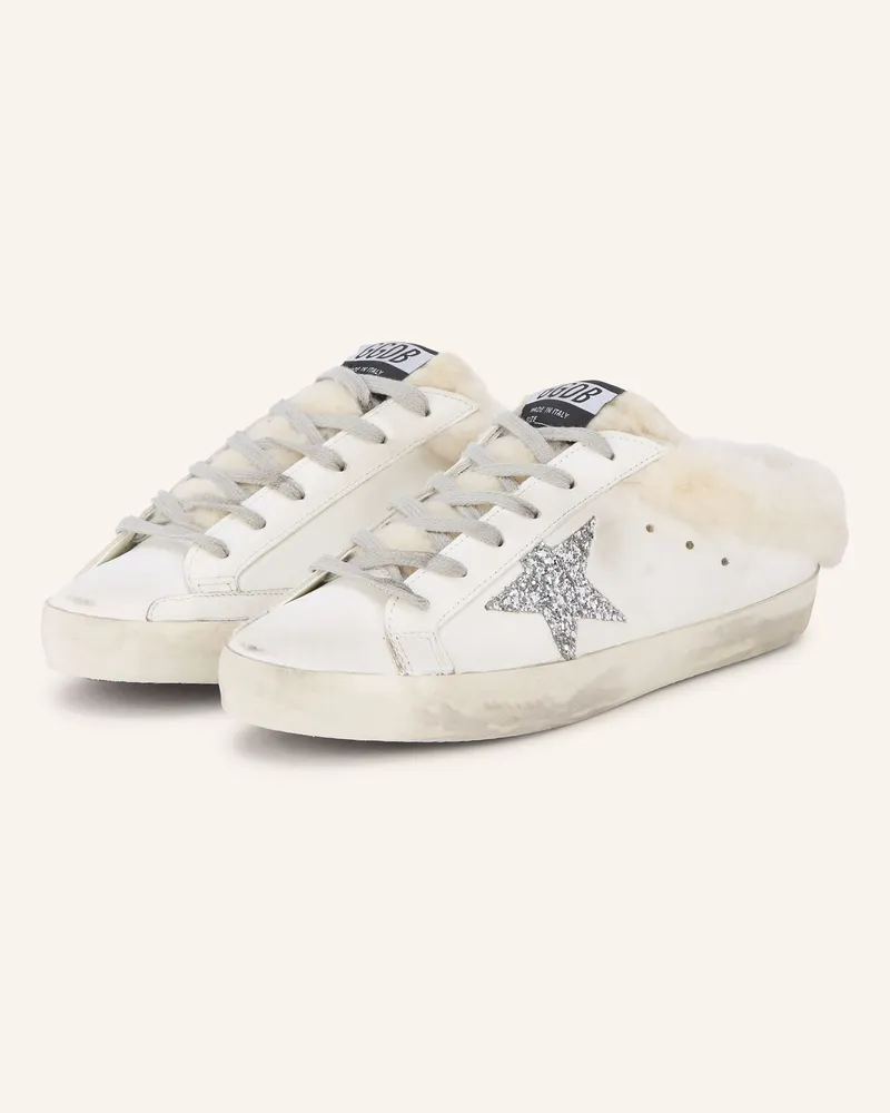 Golden Goose Mules Super-Star weiss Ecru