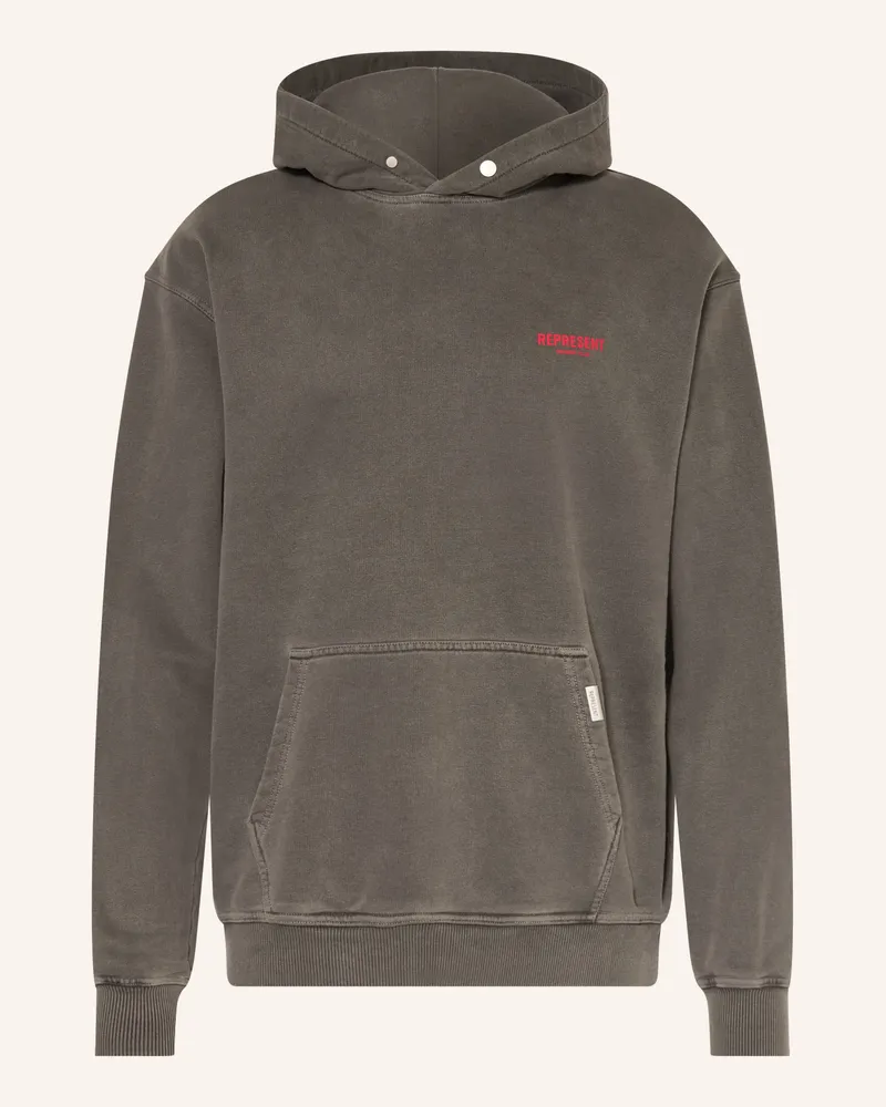 REPRESENT Oversized-Hoodie Represent Owners' Club schwarz Grau