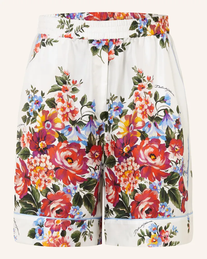 Dolce & Gabbana Seidenshorts weiss Weiss