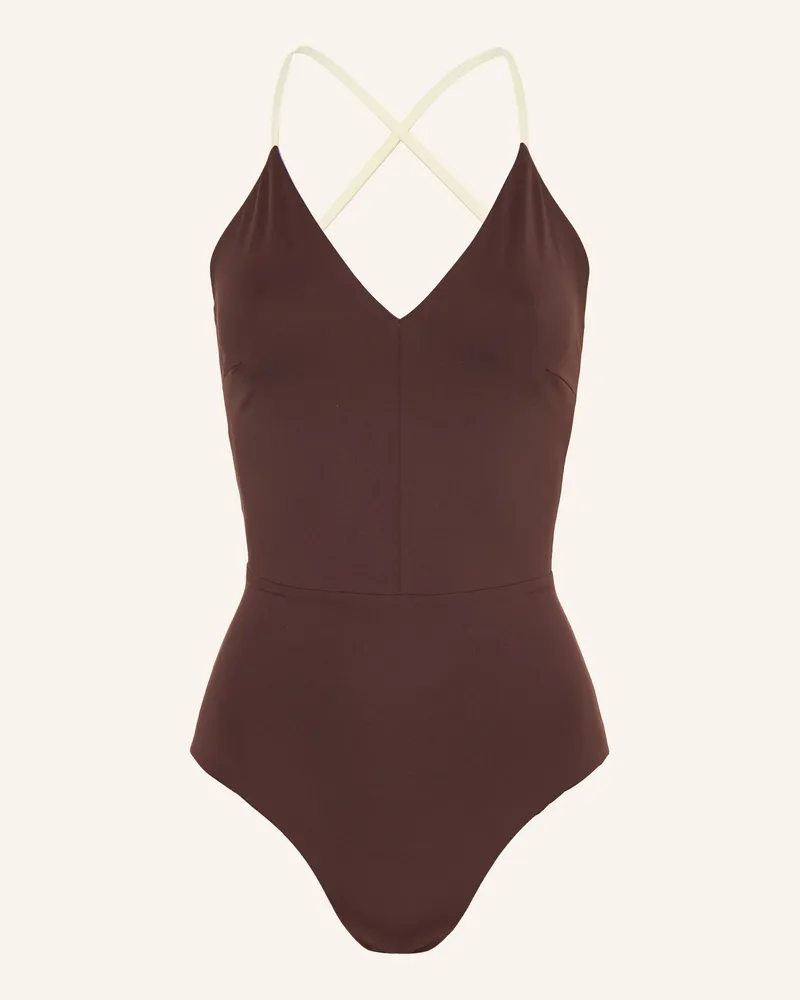 MYMARINI Badeanzug Summersuit Zum Wenden Mit Uv-Schutz braun Dunkelbraun