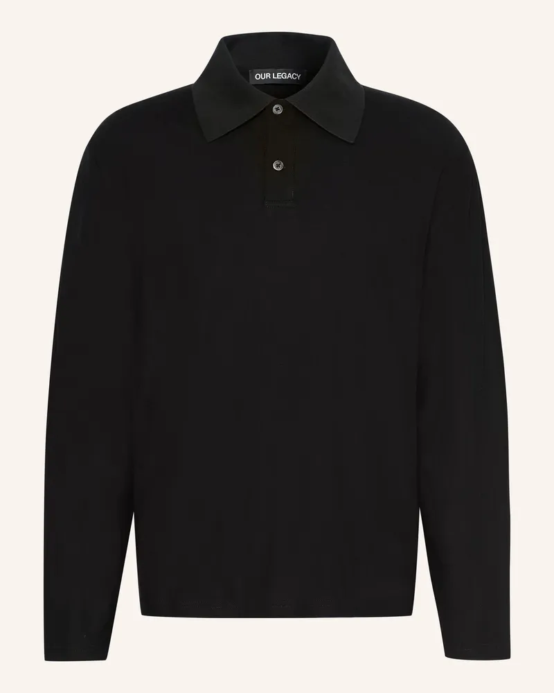 Our Legacy Jersey-Poloshirt Regular Boxy Fit Schwarz