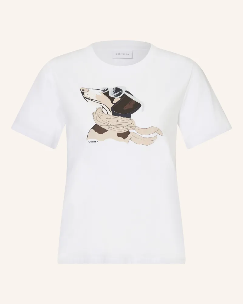 COMMA T-Shirt weiss Weiss