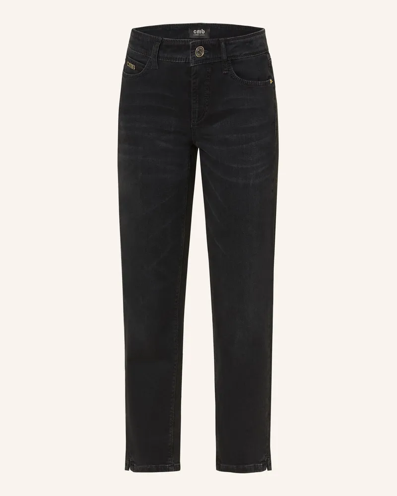 Cambio Cropped Jeans Piper Short schwarz 5112