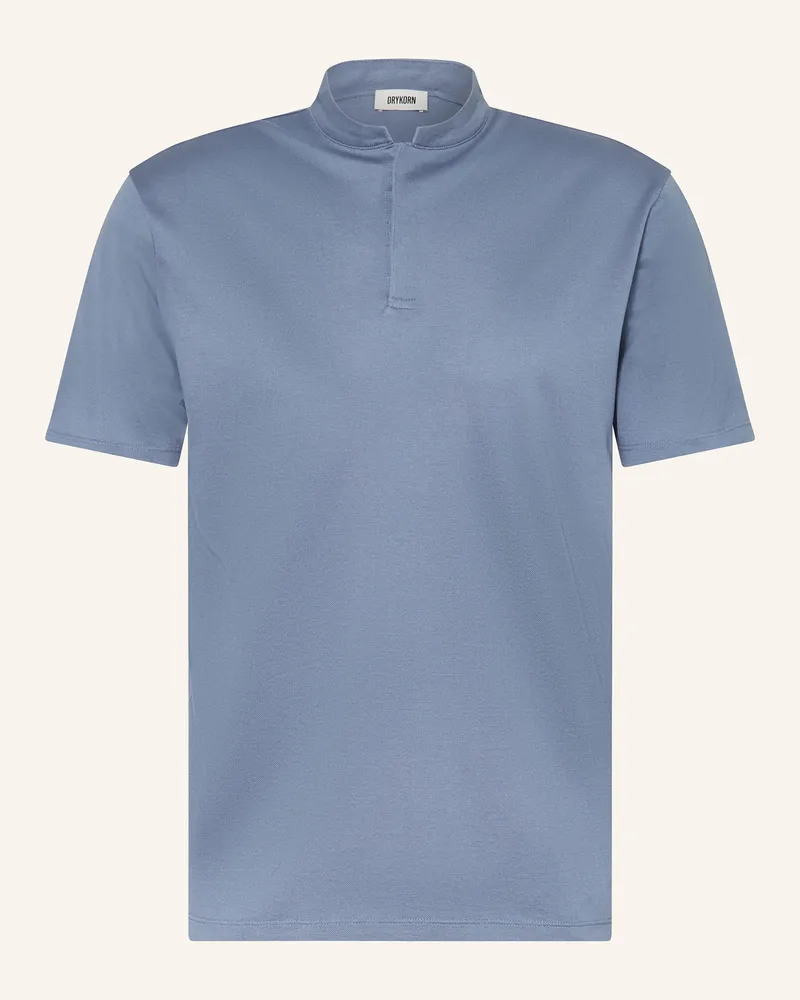 Drykorn Jersey-Poloshirt Louis blau Grau
