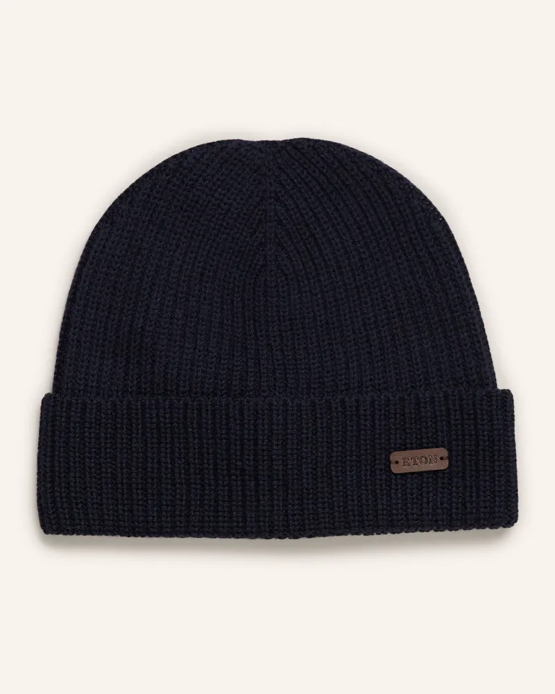Eton Mütze blau Dunkelblau