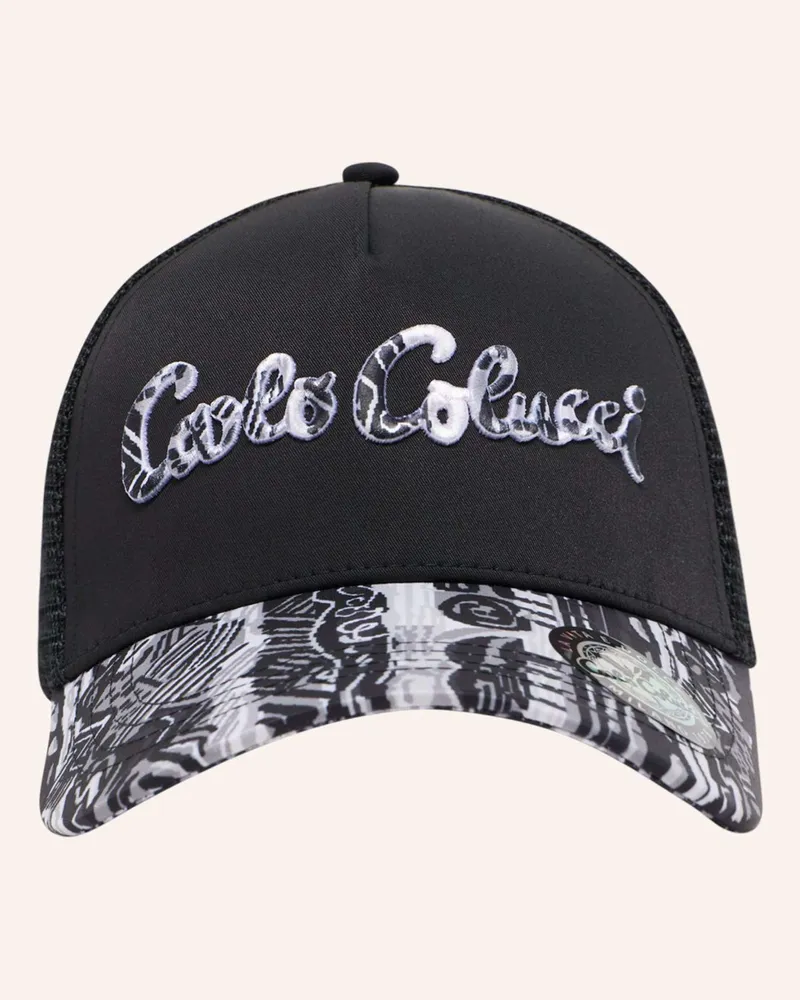 Carlo Colucci Unisex Truckercap - Knit Pixel DIEGHI Schwarz