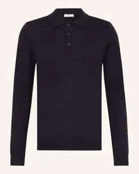 Reiss Strick-Poloshirt TRAFFORD aus Merinowolle Blau