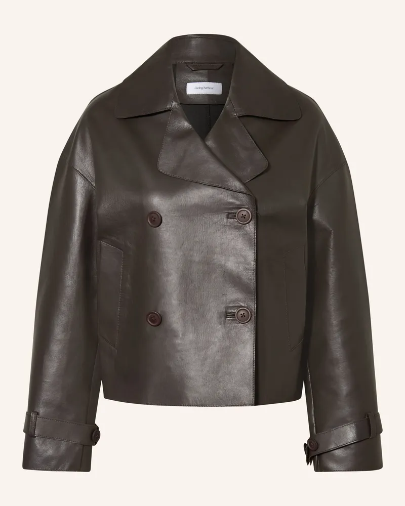 Darling Harbour Lederjacke braun Chocolate
