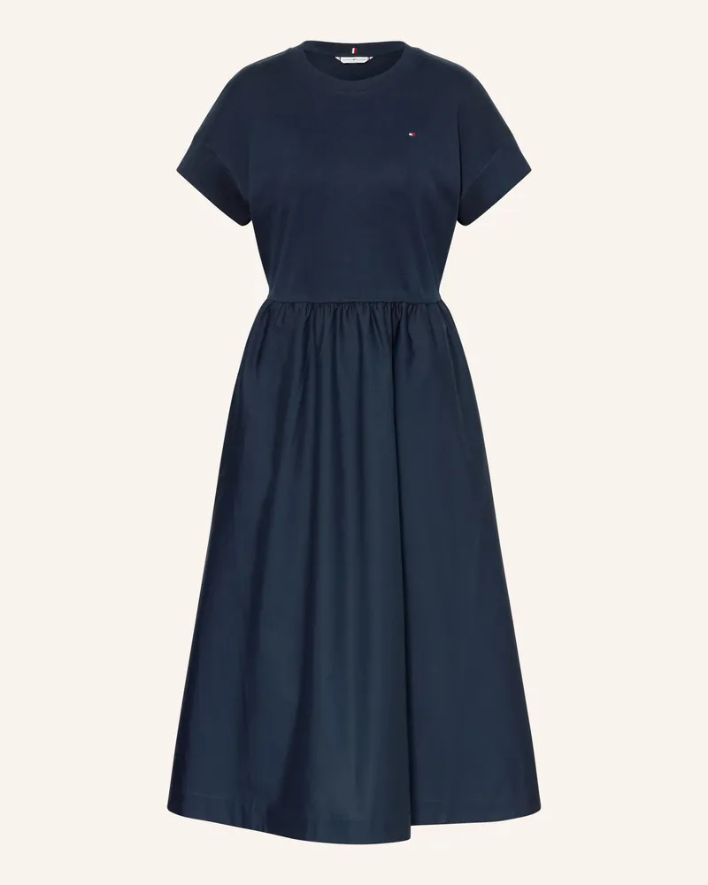 Tommy Hilfiger Kleid CODY im Materialmix Dunkelblau