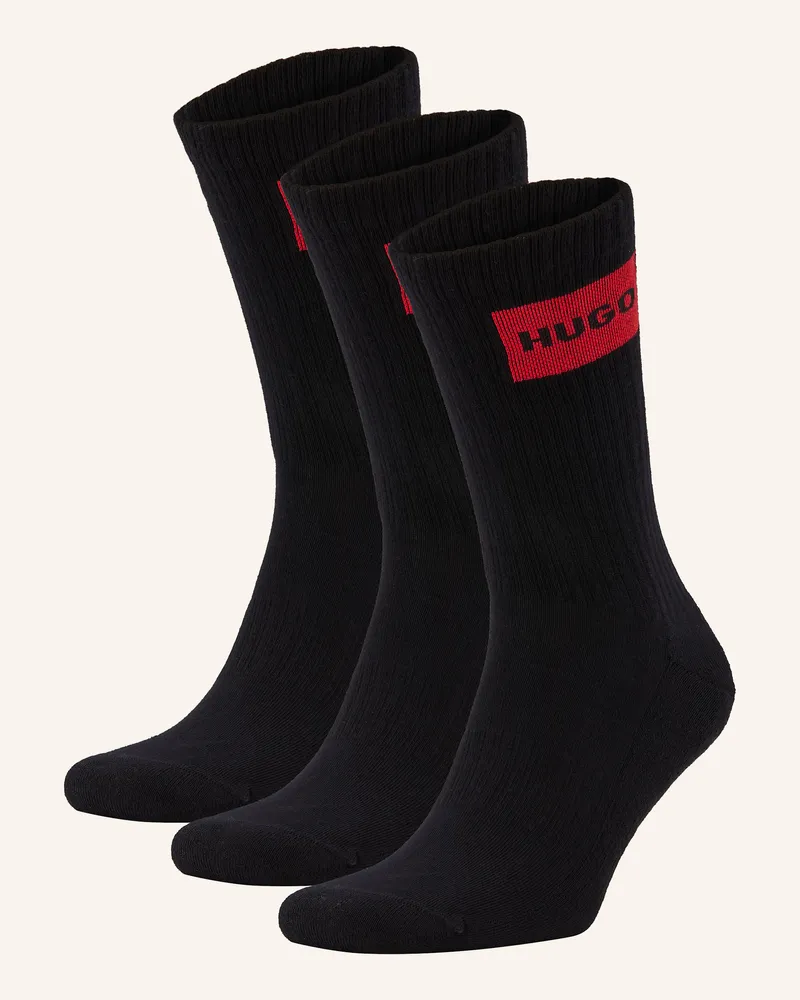 HUGO BOSS 3er-Pack Strümpfe schwarz 001