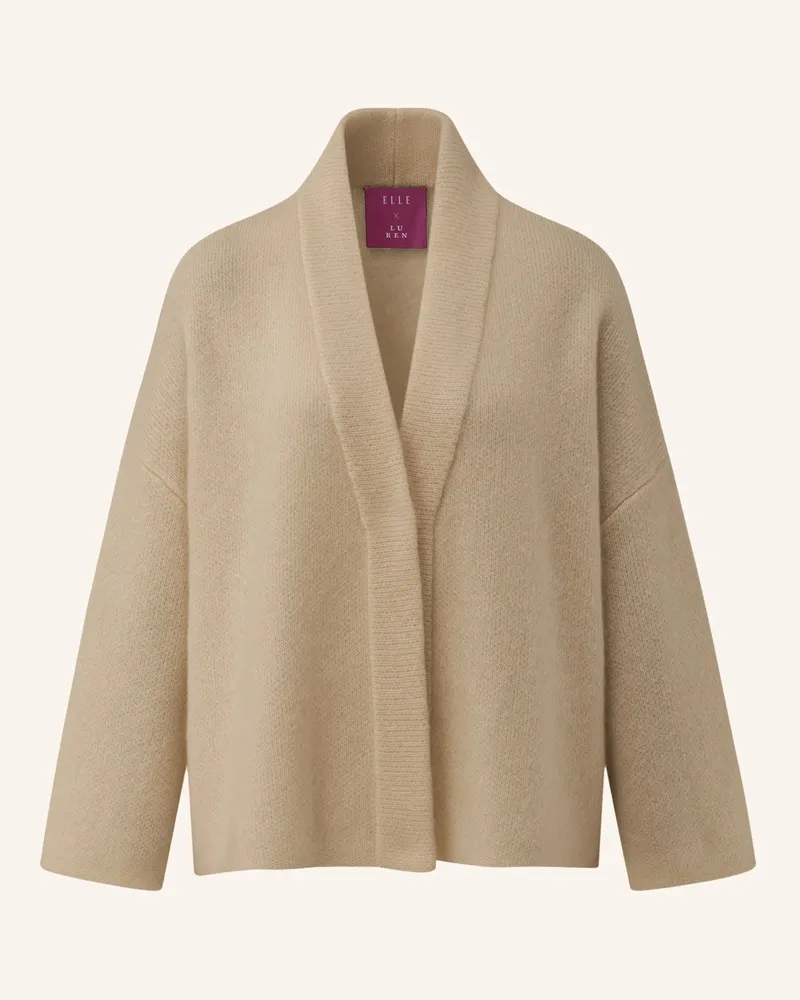 LU REN Strickjacke Alexandra Aus Kaschmir Und Seide beige Cognac