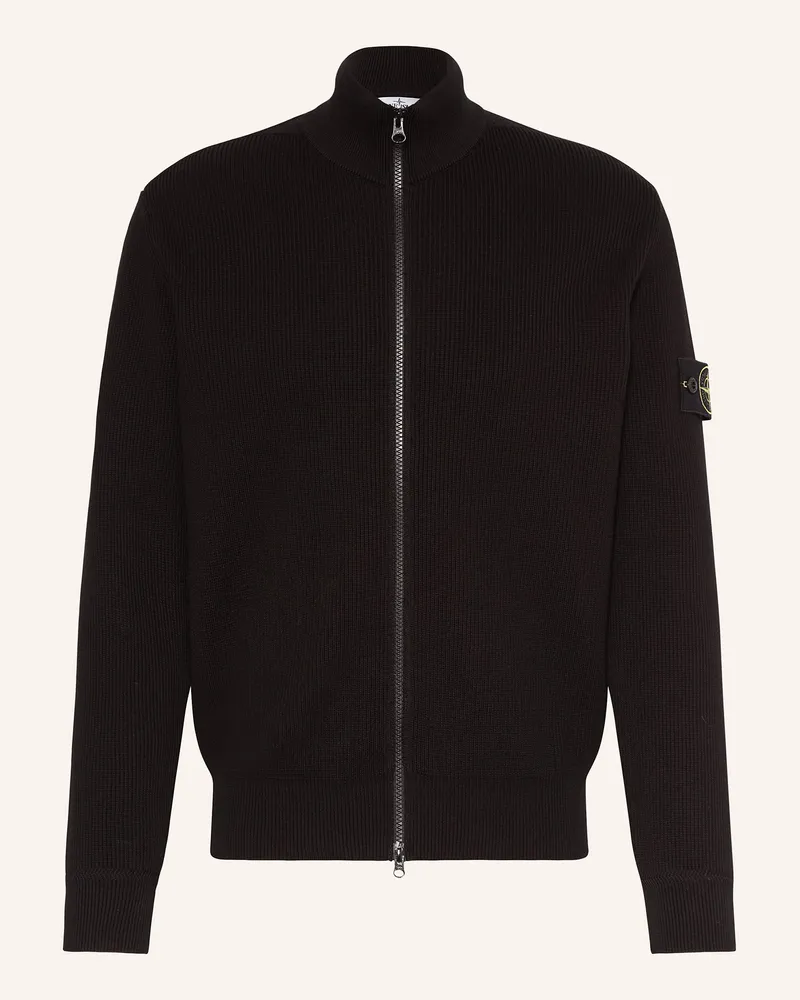 Stone Island Strickjacke Schwarz