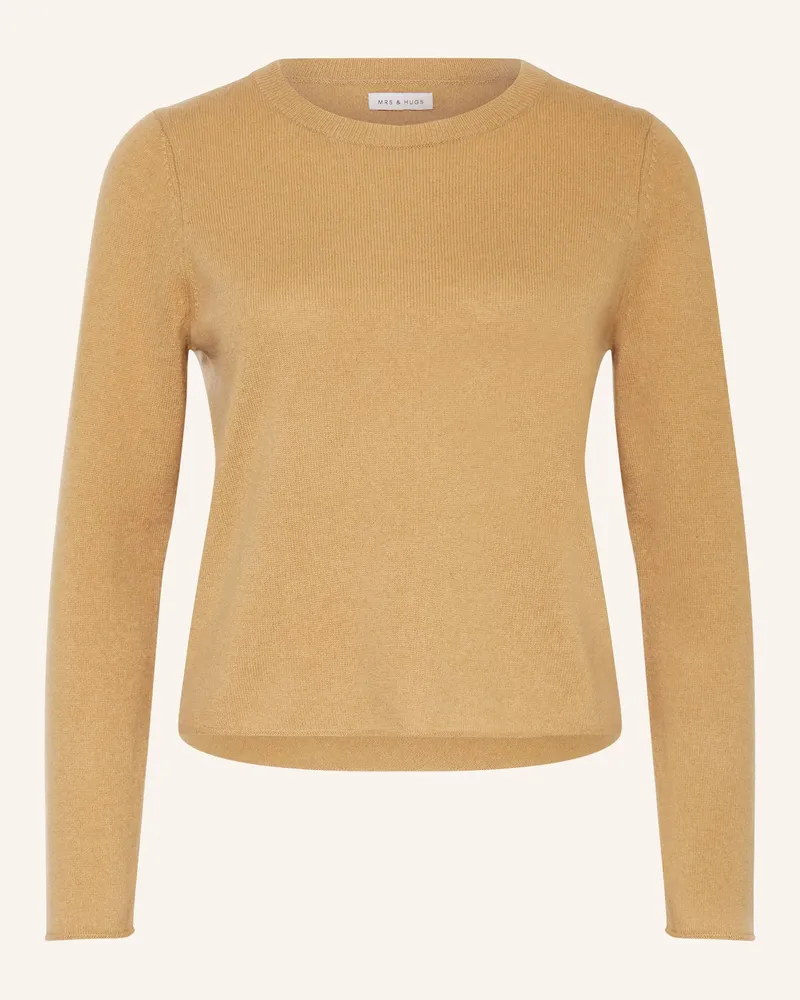 Mrs & HUGS Cashmere-Pullover Camel