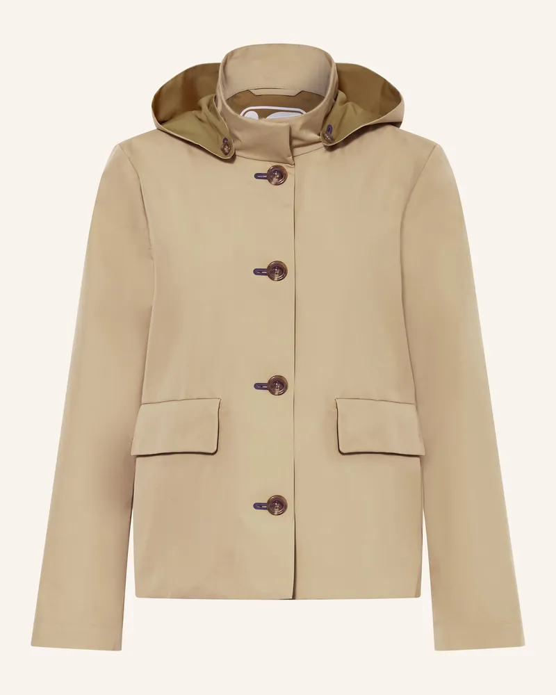 Luisa Cerano Jacke Mit Abnehmbarer Kapuze beige Khaki