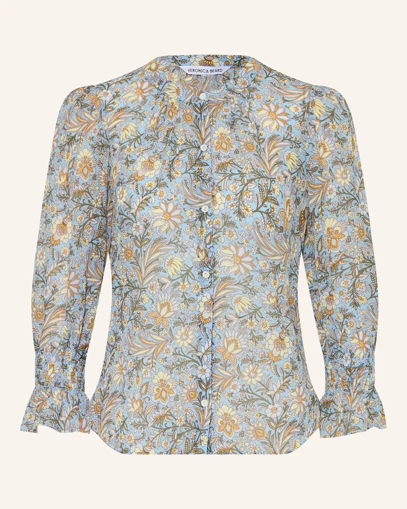 Veronica Beard Bluse Ashlynn Mit 3/4-Arm blau Blaugrau