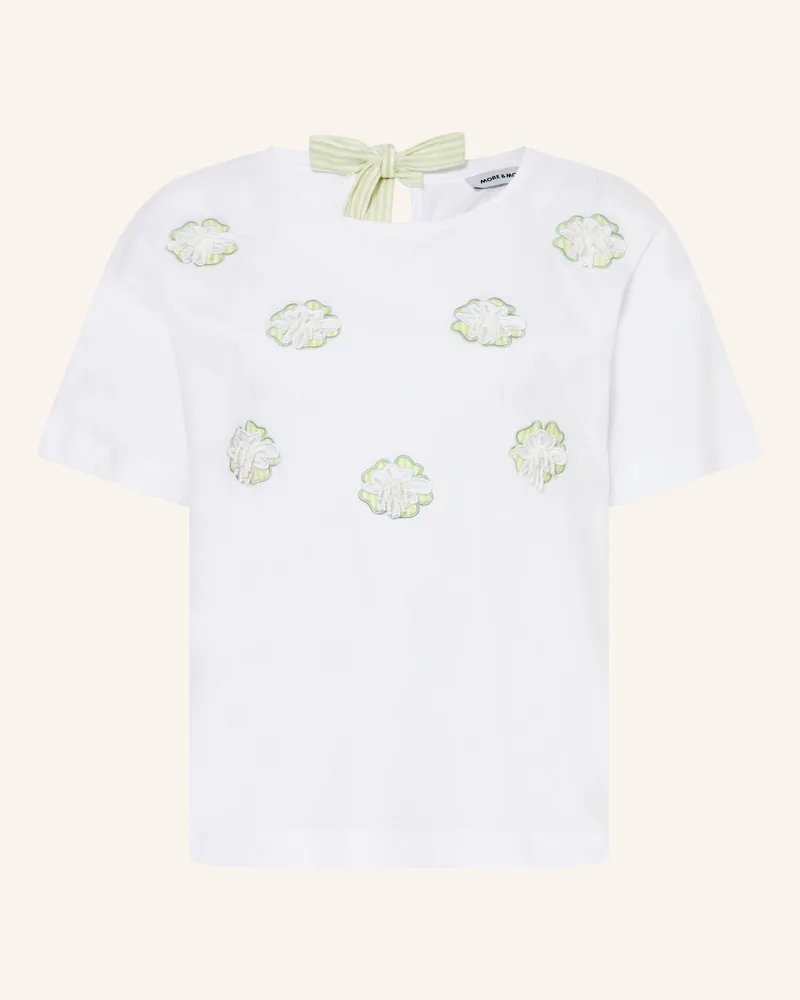 More & More T-Shirt mit Schmuckperlen Weiss