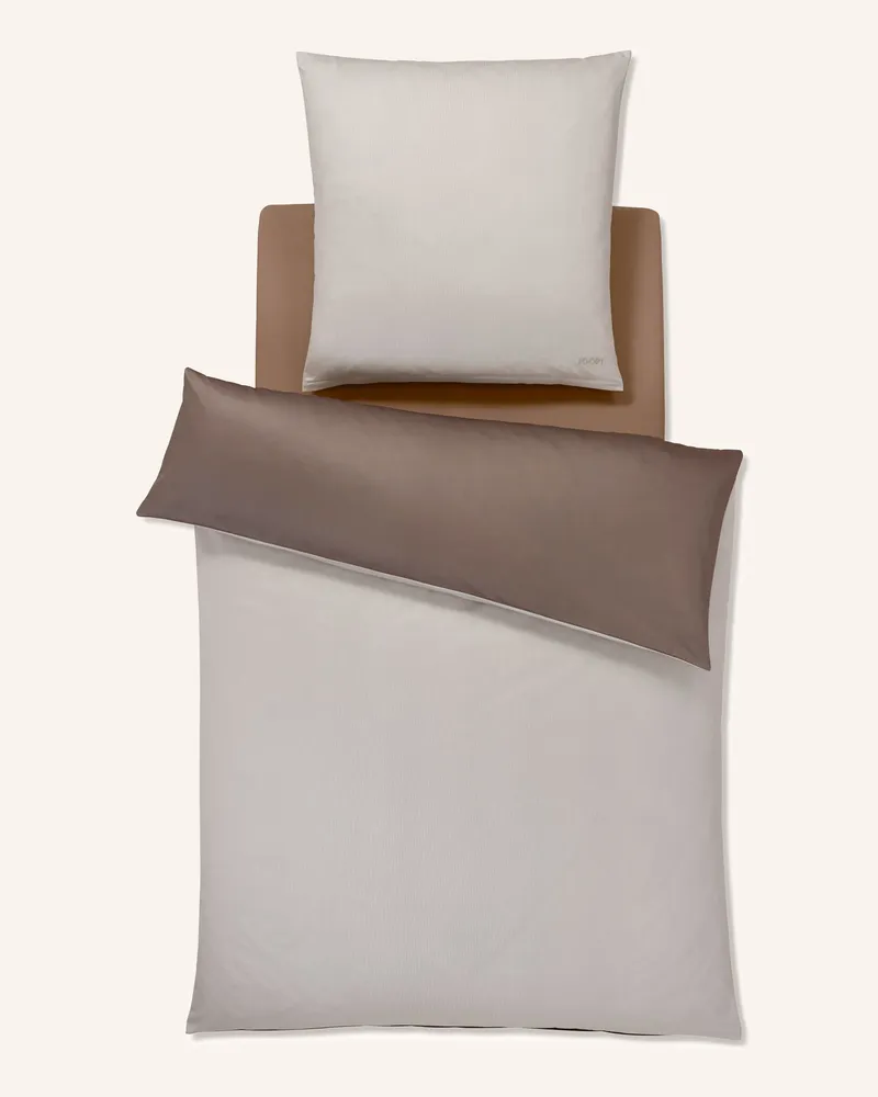 JOOP! Bettwäsche Micro Pattern Zum Wenden braun Grau