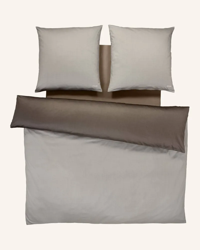 JOOP! Bettwäsche Pattern Zum Wenden braun Grau