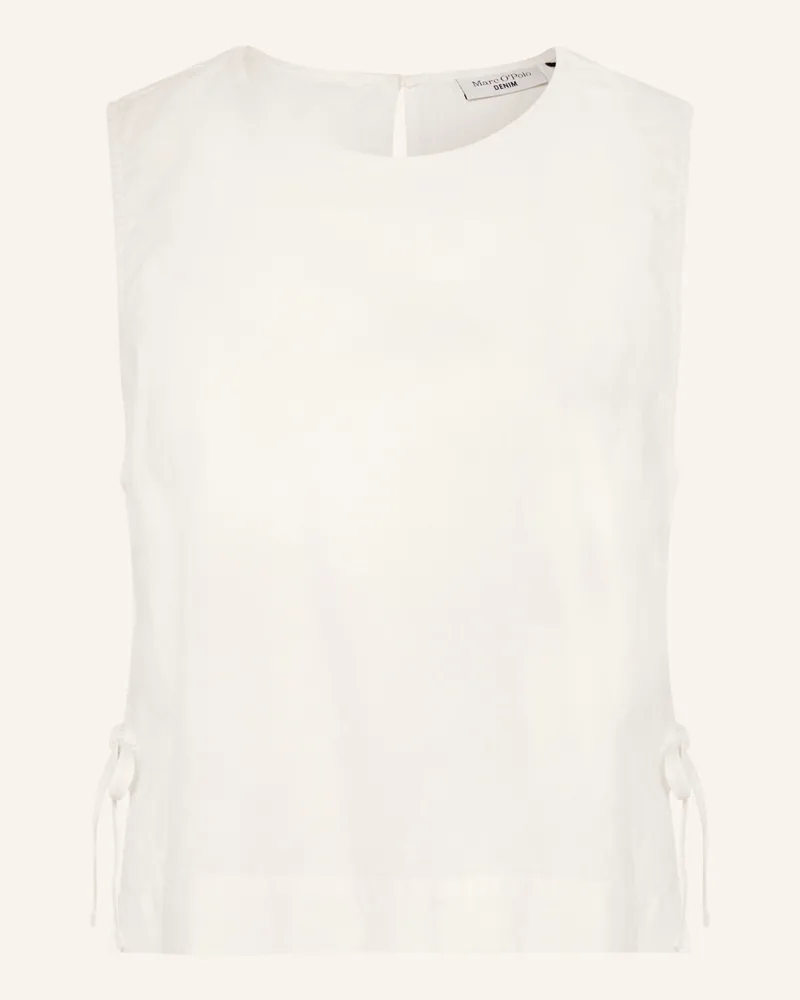 Marc O'Polo Blusentop Mit Leinen weiss Weiss