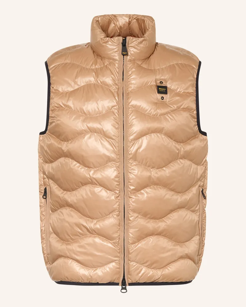 Blauer Steppweste DANNY Beige