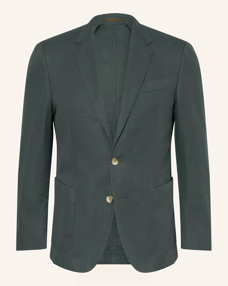 Hackett Anzugsakko Extra Slim Fit mit Leinen Gruen