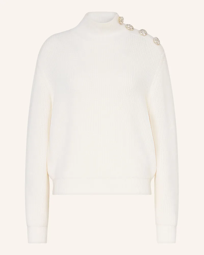 Riani Pullover mit Schmucksteinen Weiss