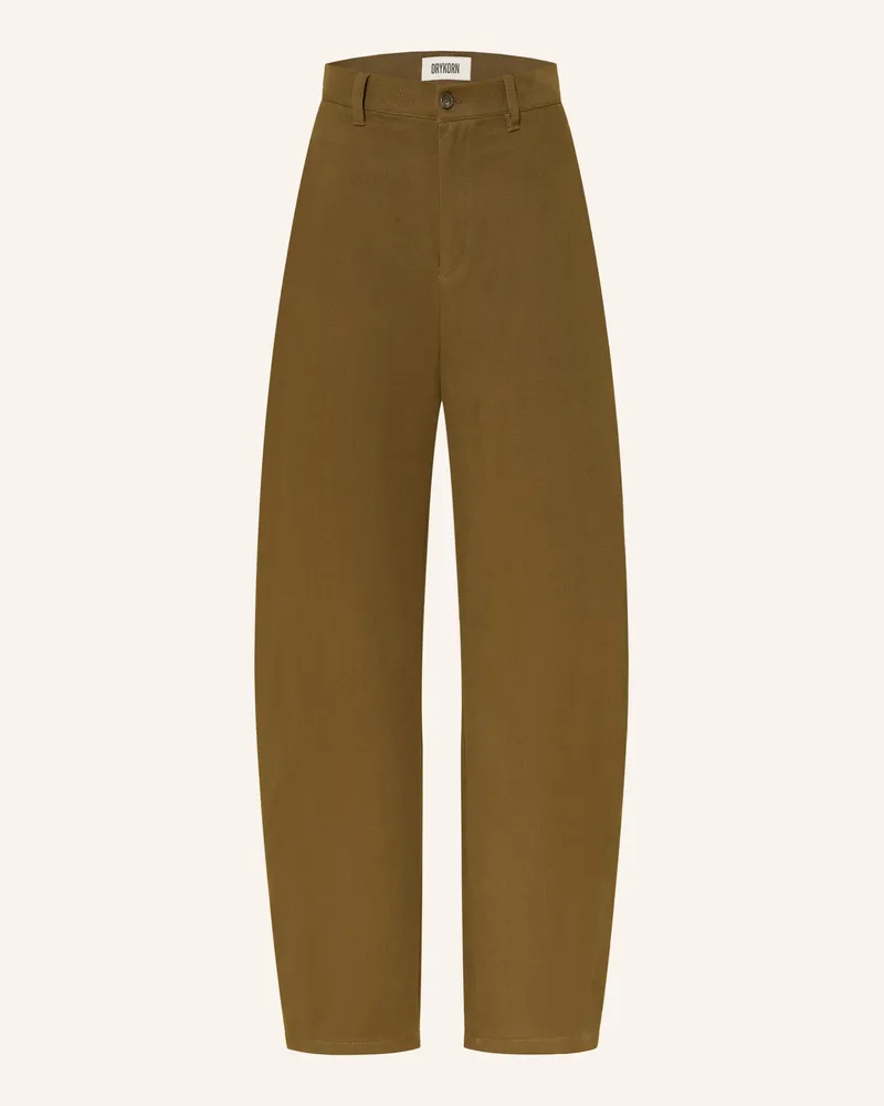 Drykorn Hose Receive gruen Khaki