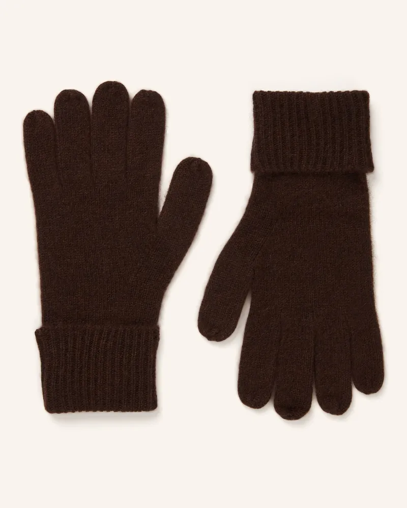 ba&sh Handschuhe CIMON aus Cashmere Dunkelbraun