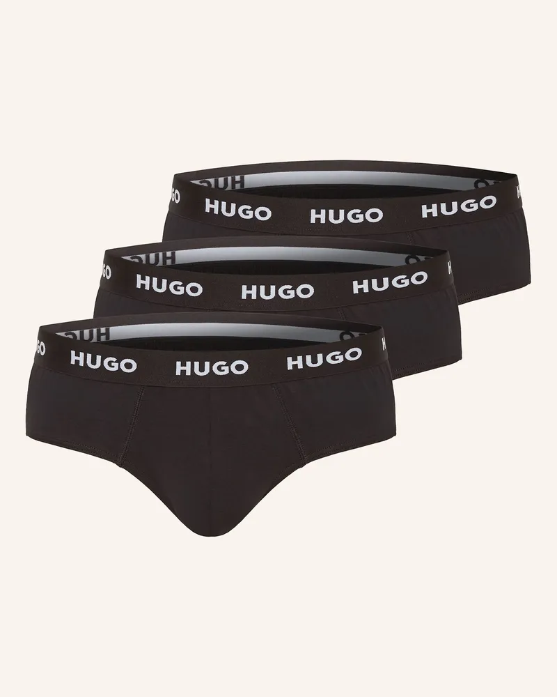 HUGO BOSS 3er-Pack Slips schwarz Schwarz