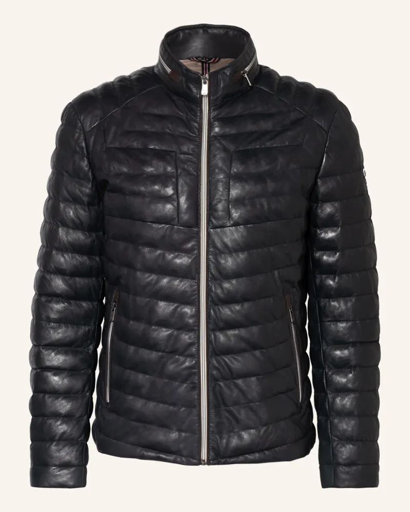 Milestone Lederjacke Ms-Malik Mit Sorona®Aura-Isolierung blau Dunkelblau