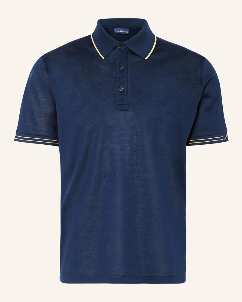 Paul & Shark Piqué-Poloshirt blau Dunkelblau