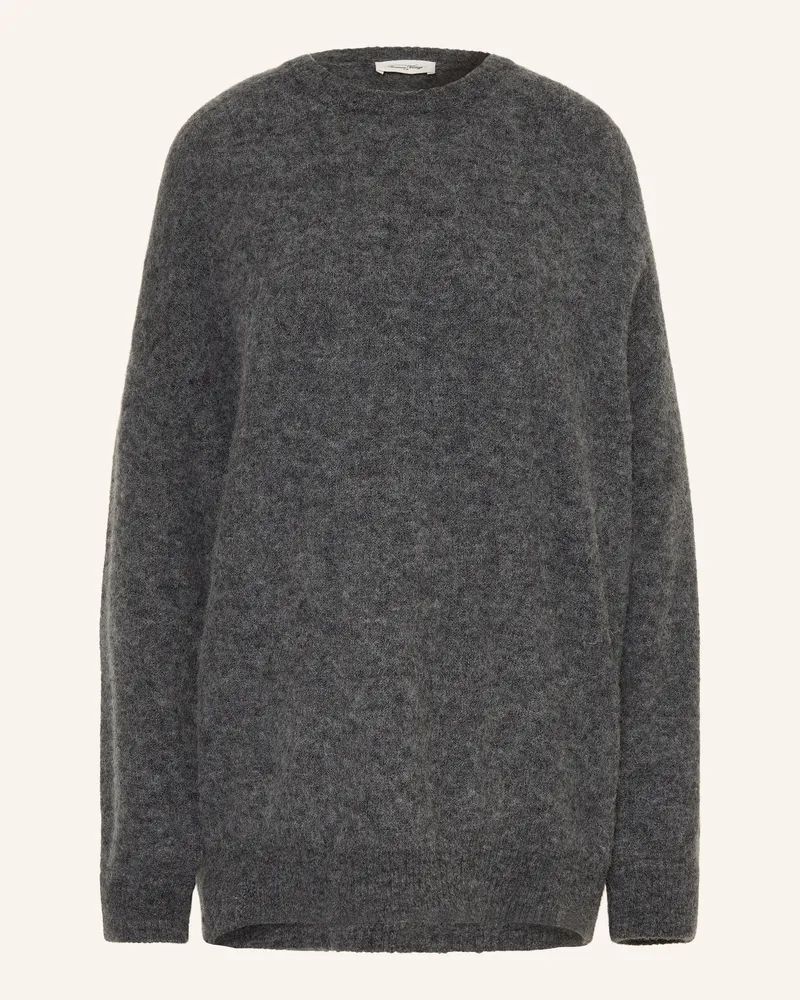 American Vintage Oversized-Pullover Vitow Mit Alpaka grau Dunkelgrau