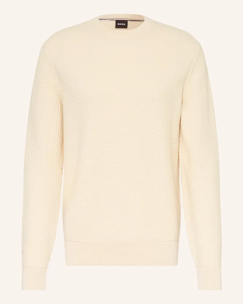 HUGO BOSS Pullover IMBERTO Ecru