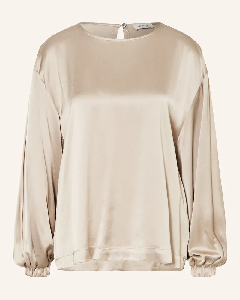 ottod’Ame Blusenshirt aus Satin Camel