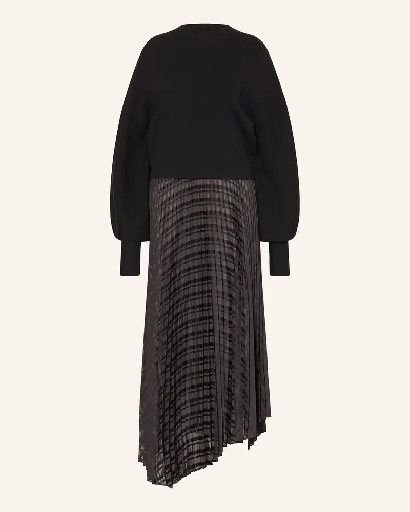 AllSaints Set: Plisseekleid und Pullover SINEAD Schwarz