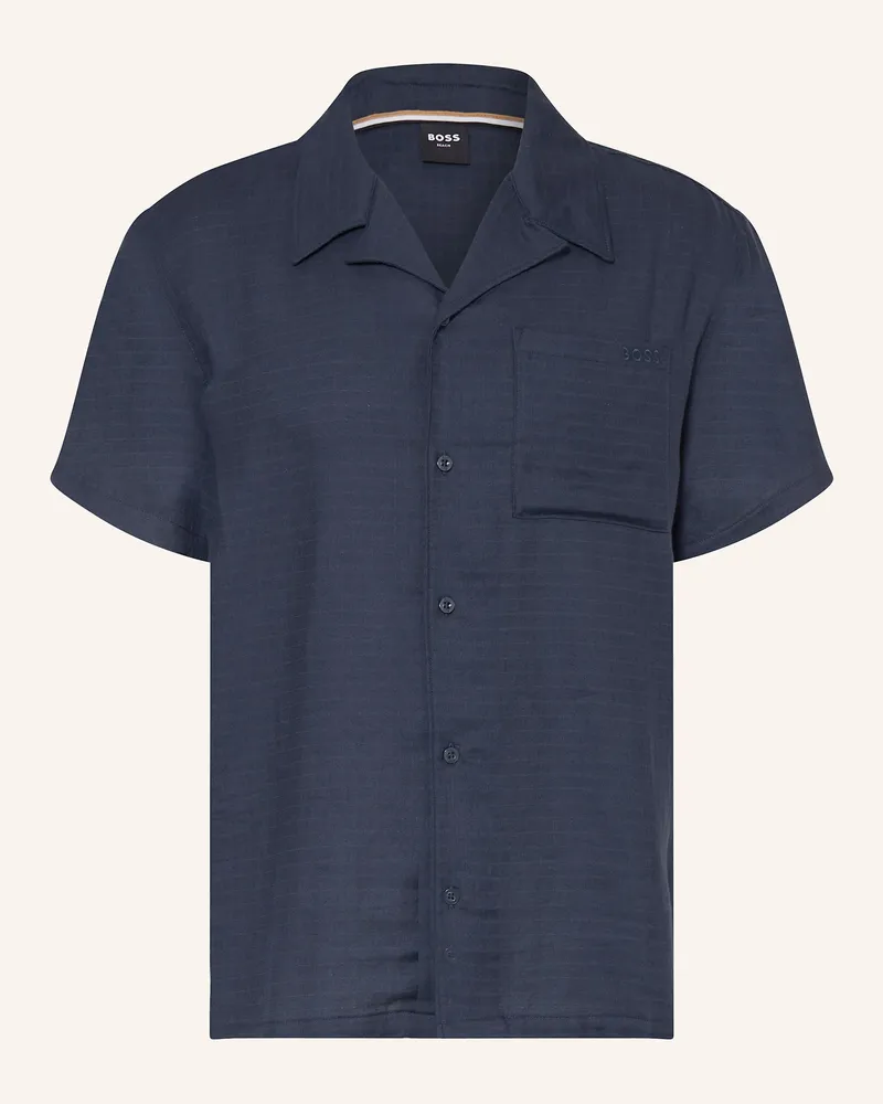 HUGO BOSS Resorthemd VIDA Comfort Fit Dunkelblau