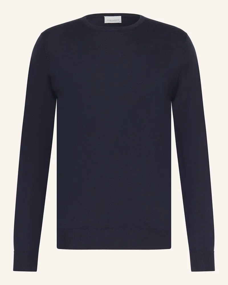 Profuomo Pullover blau Dunkelblau
