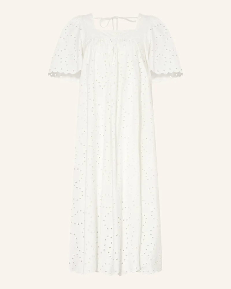 Suncoo Kleid Cyriel Aus Lochspitze weiss Weiss