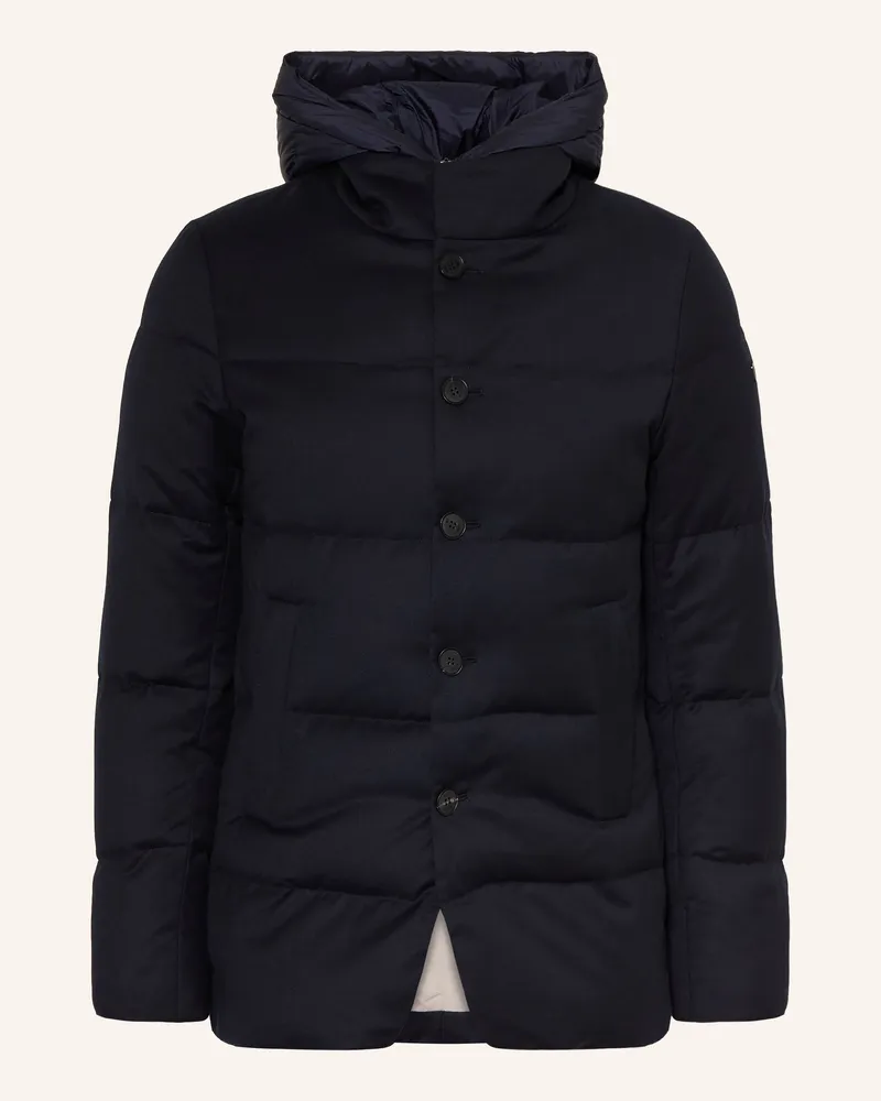 DUNO Daunenjacke Bjorn Mit Herausnehmbarer Blende blau Dunkelblau