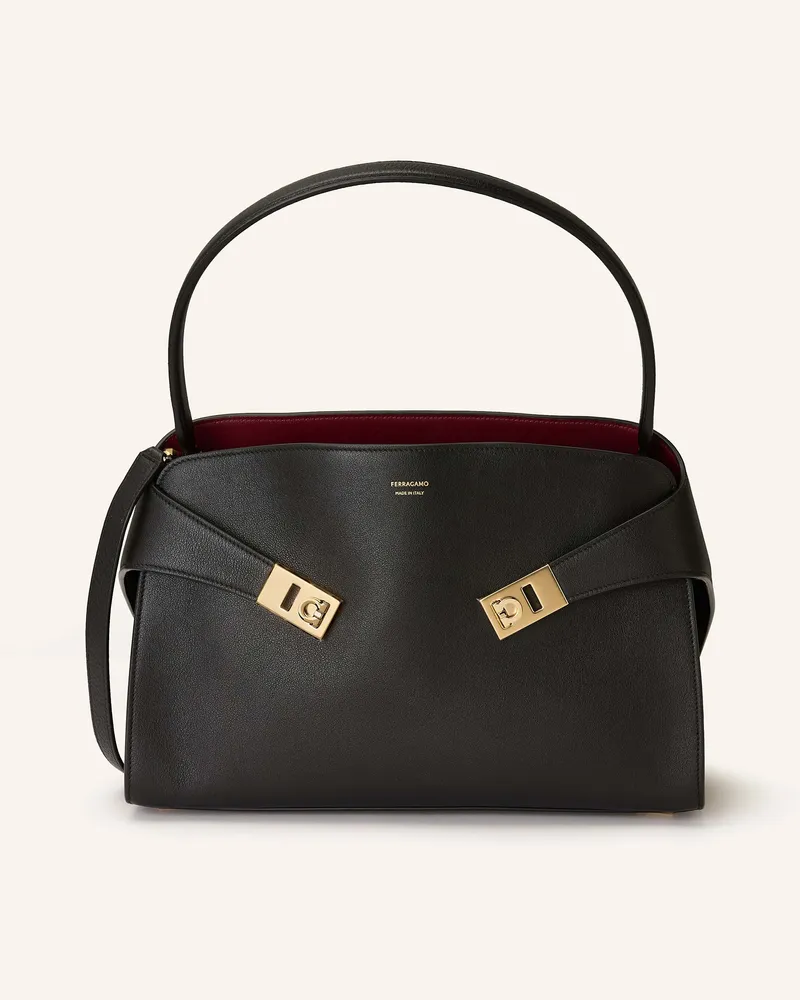 Ferragamo Handtasche Hug schwarz Schwarz