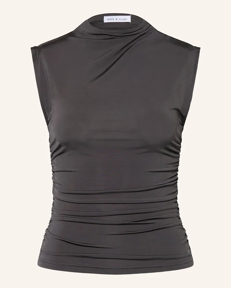 Mrs & HUGS Jerseytop grau Dunkelgrau