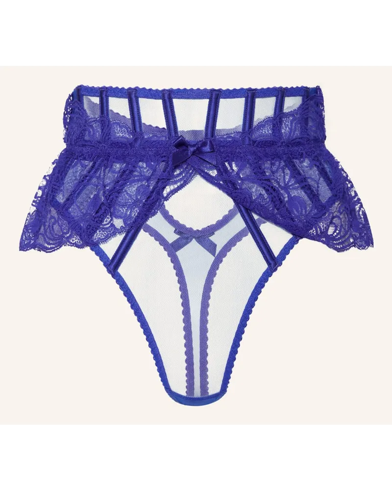 Agent Provocateur String ROZLYN mit abnehmbaren Strumpfhaltern Blau