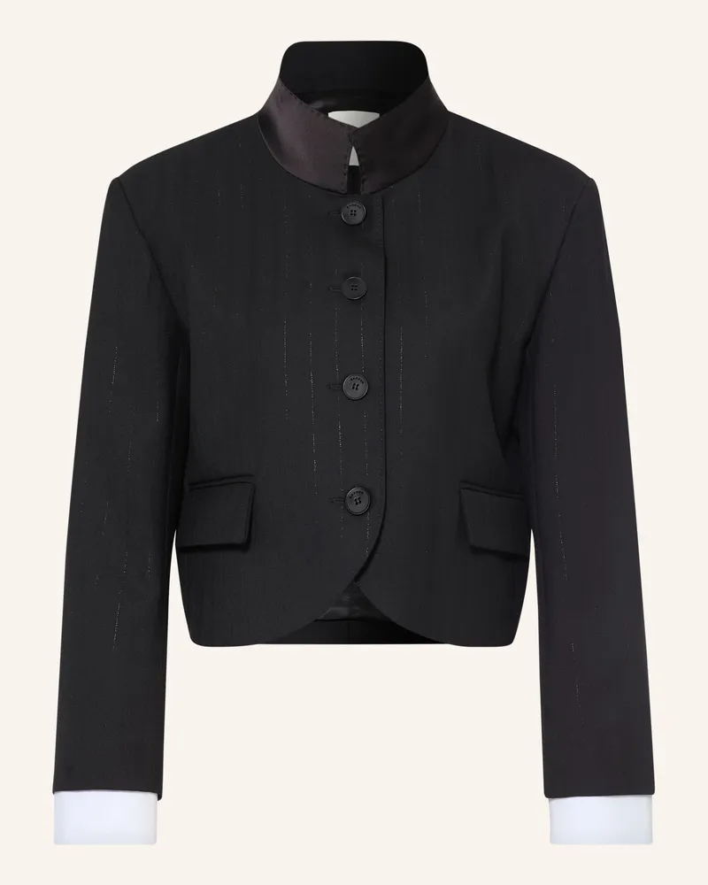 Sandro Kastenjacke Mit Glitzergarn schwarz Schwarz