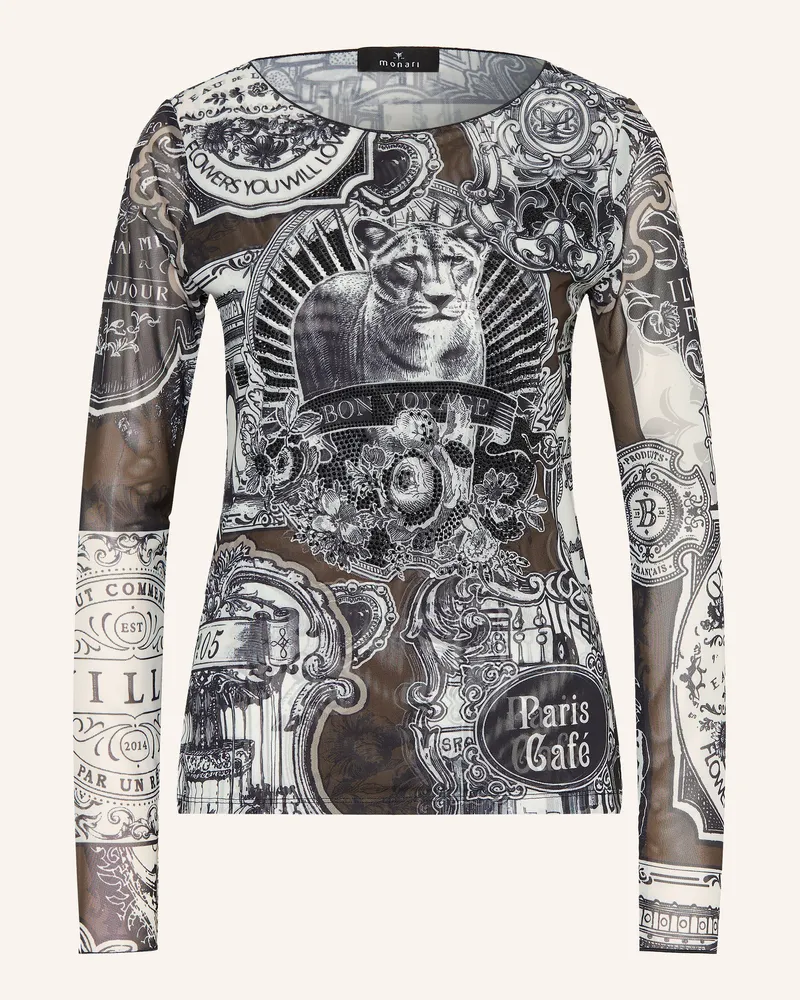 monari Longsleeve Mit Schmucksteinen schwarz Schwarz