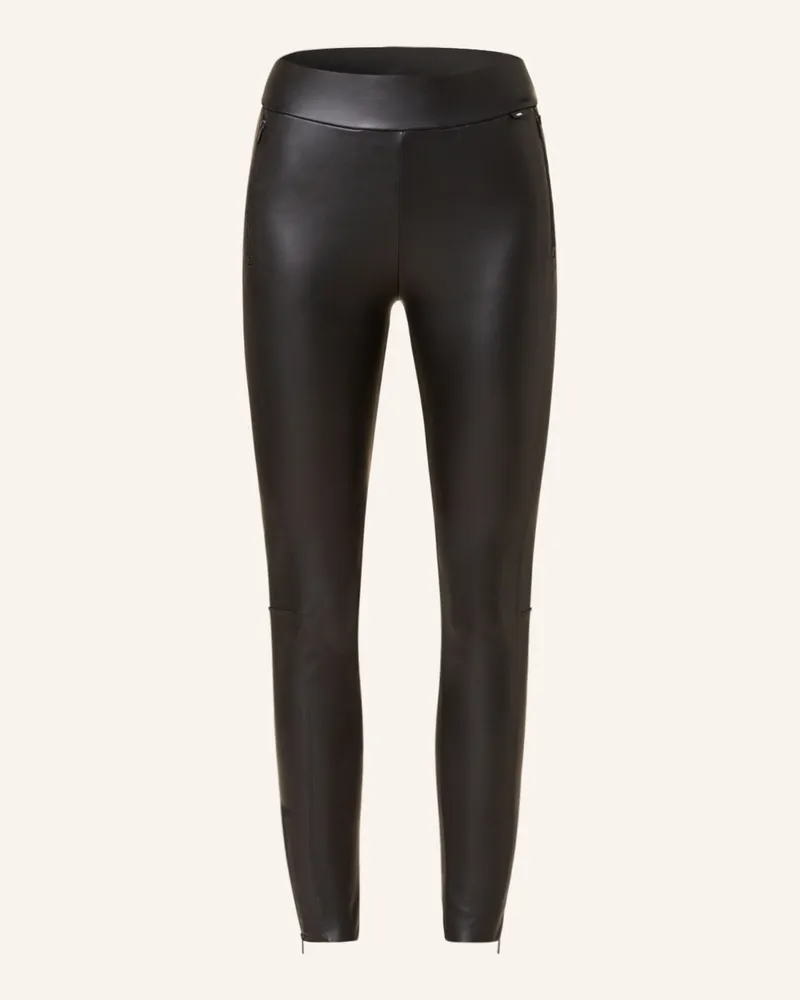 10Days 7/8-Leggings in Lederoptik Schwarz