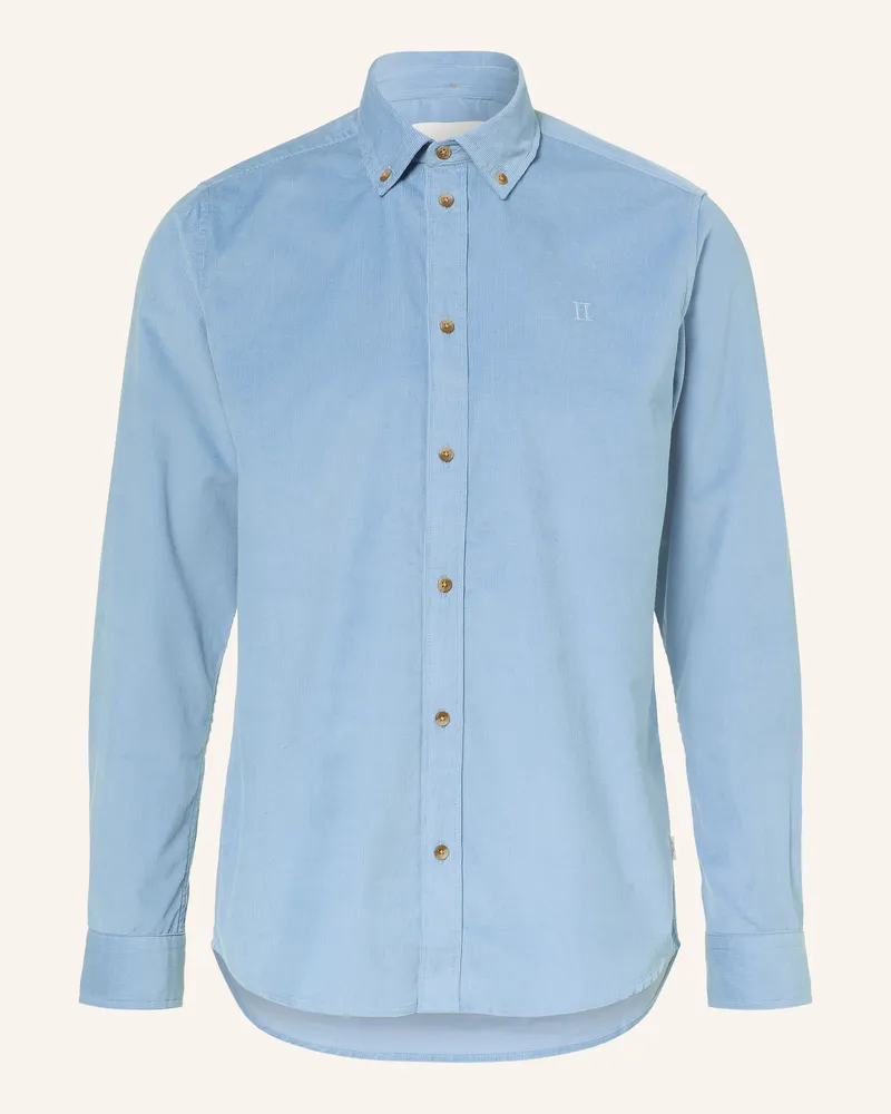 LES DEUX Cordhemd Regular Fit blau Blaugrau