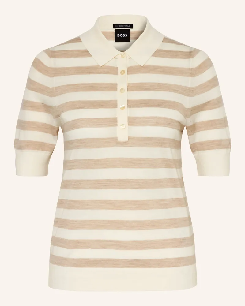 HUGO BOSS Poloshirt Fidenka Aus Merinowolle beige Beige