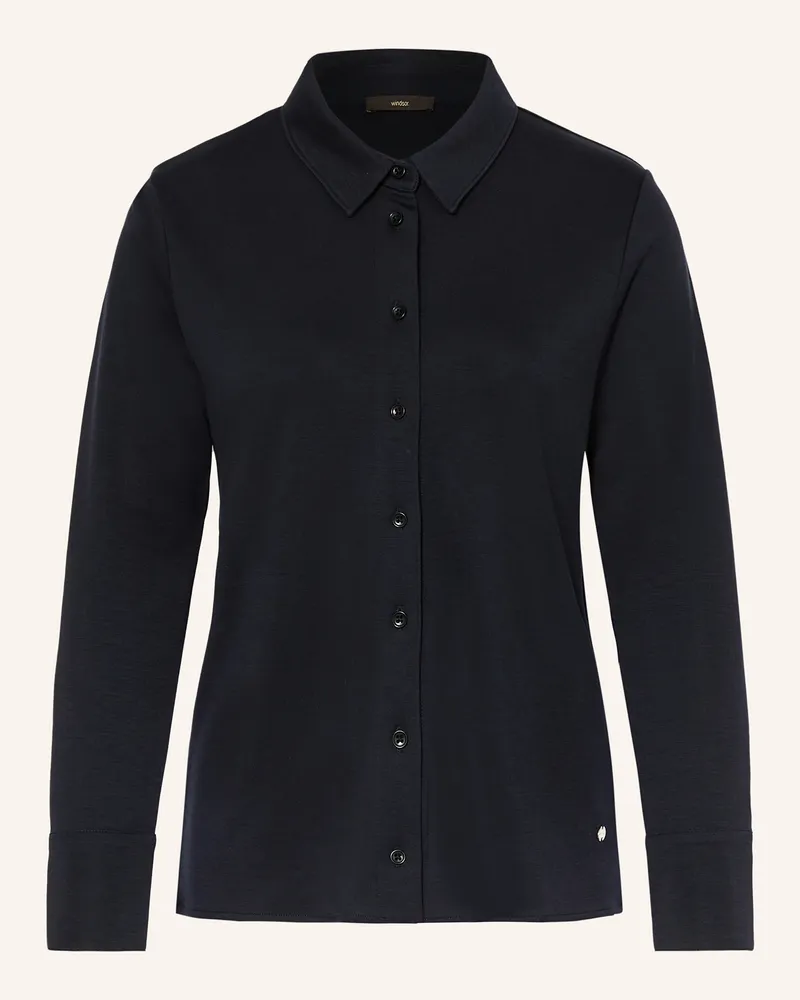 windsor. Hemdbluse aus Jersey Dunkelblau